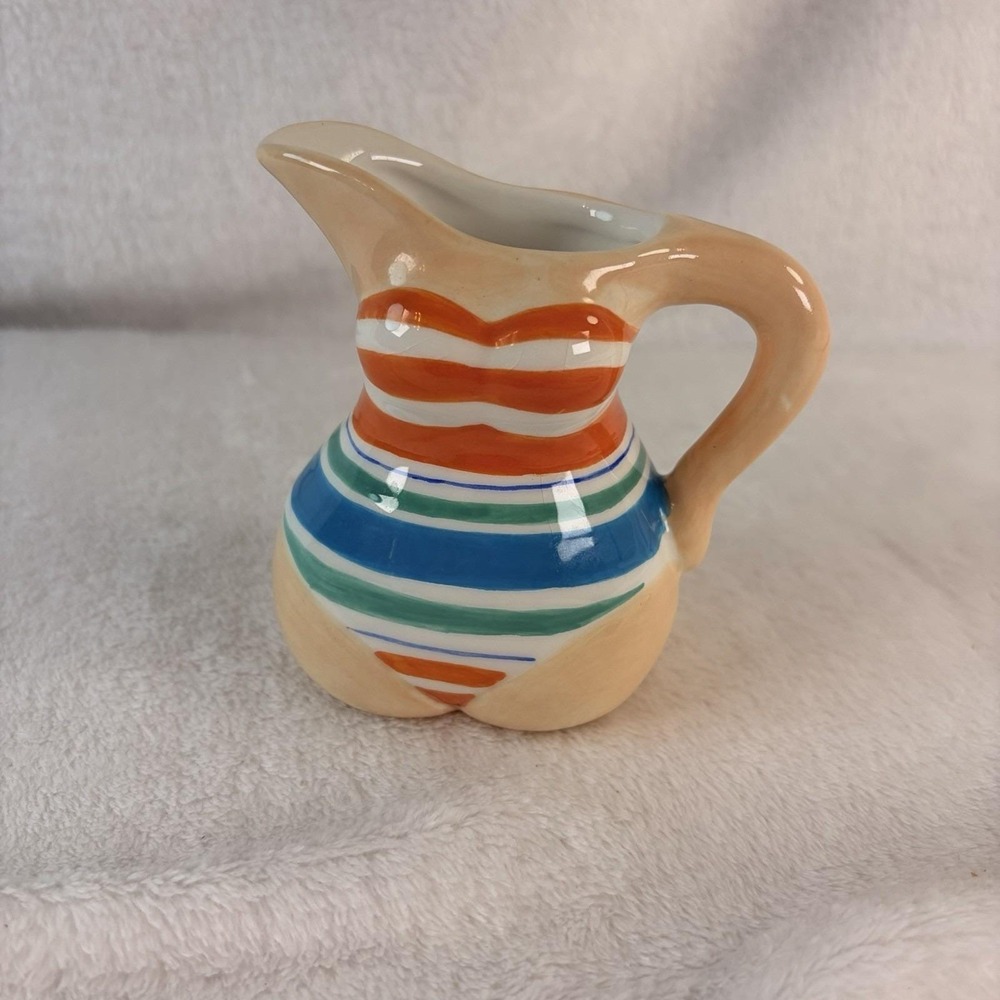 Vintage 2003 Daniel Dela Cruz Enesco Swimsuit Pitcher Ceramic Creamer Novelty